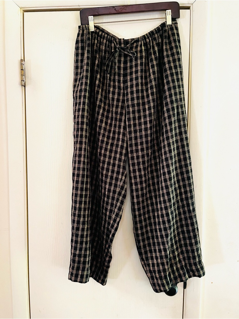 VTG 90s Rayon Tie Front Rachel Greene Wide Leg minimal Trousers XL